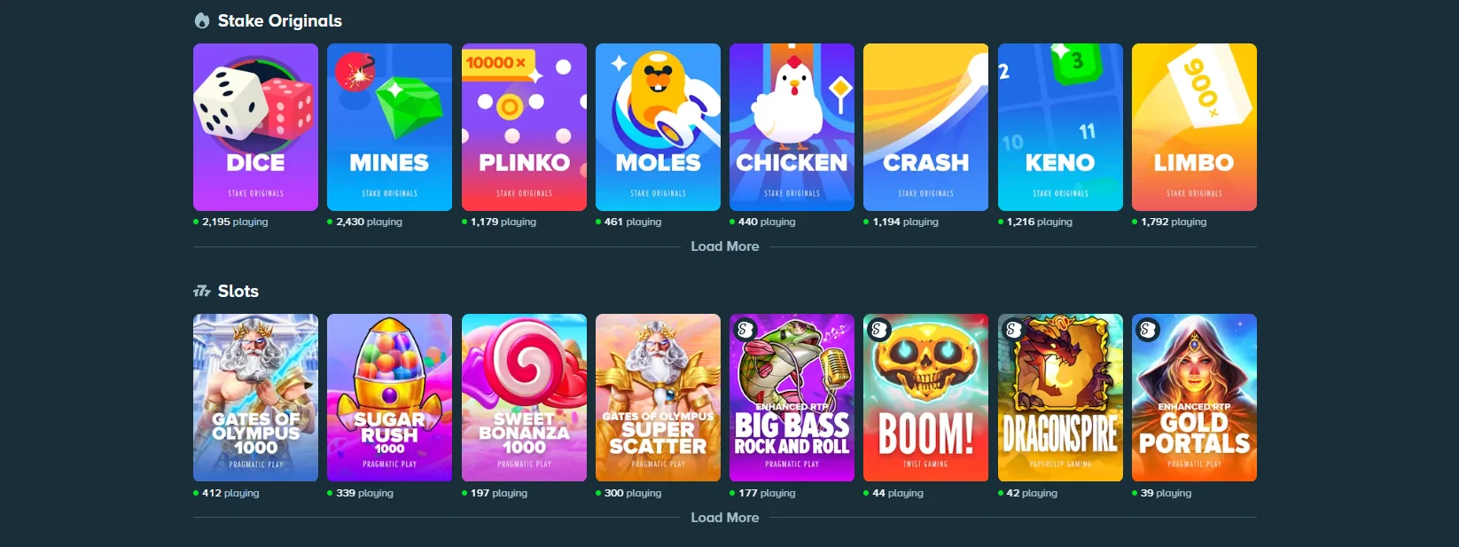 Stake casino games